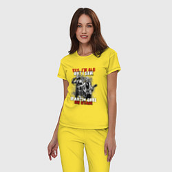 Пижама хлопковая женская Depeche Mode - Martin on stage, цвет: желтый — фото 2