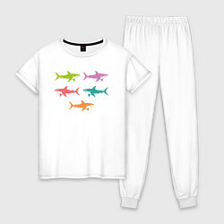 Женская пижама Акулы в стиле поп-арт