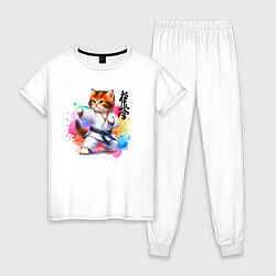 Женская пижама Кёкусинкай карате - крутой котёнок