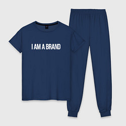 Пижама хлопковая женская I am a brand, цвет: тёмно-синий