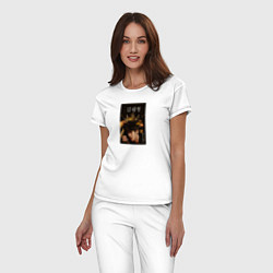 Пижама хлопковая женская Техен the one, цвет: белый — фото 2