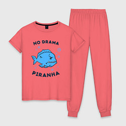 Женская пижама No drama piranha
