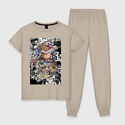 Женская пижама Ван-Пис Луффи коллаж