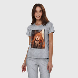 Пижама хлопковая женская Волчица и пряности Холо удивление, цвет: меланж — фото 2