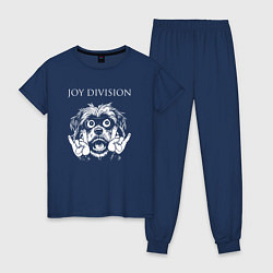 Пижама хлопковая женская Joy Division rock dog, цвет: тёмно-синий