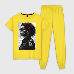 Женская пижама Кибер портрет