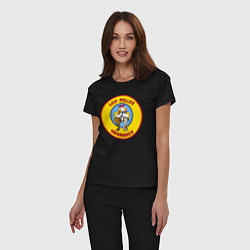 Пижама хлопковая женская Los Pollos hermanos Breaking bad, цвет: черный — фото 2