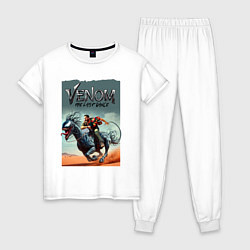 Женская пижама Venom the last dance - Eddie rides on a symbiote h