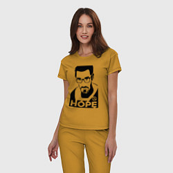 Пижама хлопковая женская Gordon Freeman - надежда, цвет: горчичный — фото 2