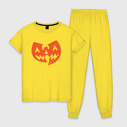 Пижама хлопковая женская Wu-Tang halloween, цвет: желтый