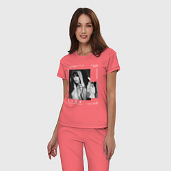 Пижама хлопковая женская Lisa Blackpink, цвет: коралловый — фото 2