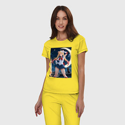 Пижама хлопковая женская Марин Китагава косплей Сейлор Мун, цвет: желтый — фото 2