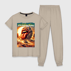 Женская пижама Rolling Stones - stylization of the logo