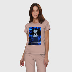 Пижама хлопковая женская Sung Jinwoo, цвет: пыльно-розовый — фото 2