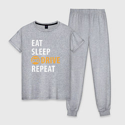 Женская пижама Eat sleep drive