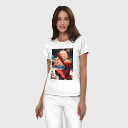 Пижама хлопковая женская Марин Китагава косплей 002 Darling in the Franxx, цвет: белый — фото 2