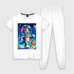 Женская пижама Космонавты Том и Джерри