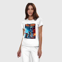 Пижама хлопковая женская Tom and Jerry - horror fantasy, цвет: белый — фото 2