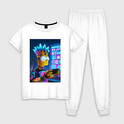 Женская пижама Bart Simpson is a gamer - ai art