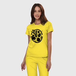 Пижама хлопковая женская Круг нутрициолога, цвет: желтый — фото 2