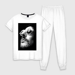 Пижама хлопковая женская Леон персонаж, цвет: белый