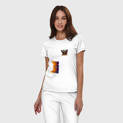 Пижама хлопковая женская Doom персонаж из игры, цвет: белый — фото 2