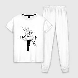 Пижама хлопковая женская Frieren - эльфийка, цвет: белый