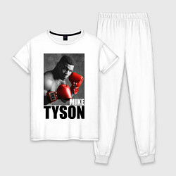 Пижама хлопковая женская Mike Tyson, цвет: белый