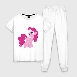 Пижама хлопковая женская Пони Пинки Пай, цвет: белый