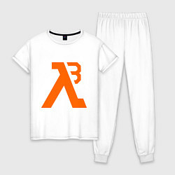 Пижама хлопковая женская Half-Life 3: Orange, цвет: белый
