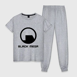 Пижама хлопковая женская Black Mesa: Logo, цвет: меланж