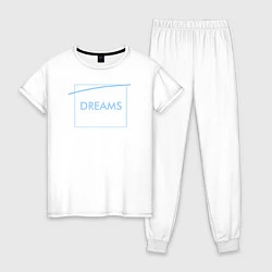 Пижама хлопковая женская 30 STM: Dreams, цвет: белый