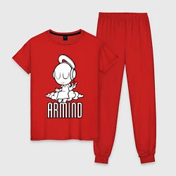 Пижама хлопковая женская Armind, цвет: красный