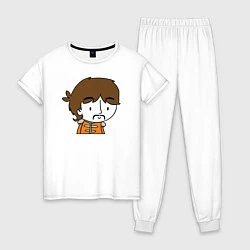 Пижама хлопковая женская George Harrison Boy, цвет: белый