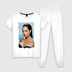 Пижама хлопковая женская Summer Jolie, цвет: белый