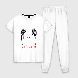 Пижама хлопковая женская Asylum, цвет: белый