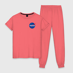 Пижама хлопковая женская NASA, цвет: коралловый