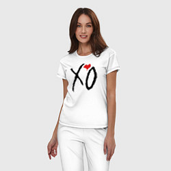Пижама хлопковая женская XO, цвет: белый — фото 2