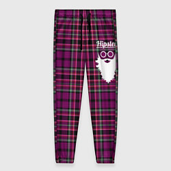 Брюки женские Хипстер клетчатый, цвет: 3D-принт