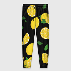 Женские брюки Лимоны на чёрном