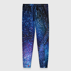 Женские брюки Синяя чешуйчатая абстракция blue cosmos