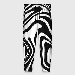 Брюки женские Черно-белые полосы Black and white stripes, цвет: 3D-принт