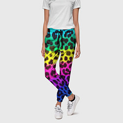 Брюки женские Leopard Pattern Neon, цвет: 3D-принт — фото 2