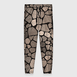 Женские брюки Черно-коричневая текстура камня