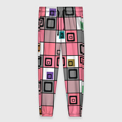 Женские брюки Розовый геометрический узор Geometric shapes