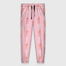 Женские брюки Веточки лаванды розовый паттерн