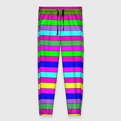 Женские брюки Multicolored neon bright stripes