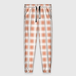 Брюки женские Light beige plaid fashionable checkered pattern, цвет: 3D-принт