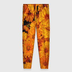 Женские брюки Фон из желтых цветов