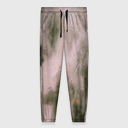 Женские брюки Абстрактный туман и следы красок